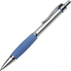SKILCRAFT Retractable Metal Barrel Ballpoint Pen - Medium Pen Point - Refillable - Blue - Metal Barrel - 12 / Dozen