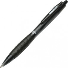 SKILCRAFT Retractable Vista Ballpoint Pen - Fine Pen Point - Refillable - Black - Transparent Barrel - 12 / Dozen