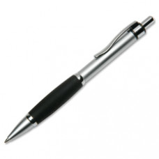 SKILCRAFT Retractable Metal Barrel Ballpoint Pen - Fine Pen Point - Refillable - Black - Metal Barrel - 12 / Dozen