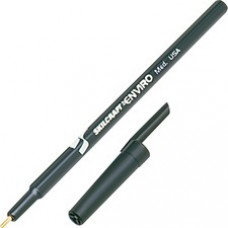 SKILCRAFT Stick Type Recycled Ballpoint Pen - Medium Pen Point - Black - Black Barrel - 1 Dozen