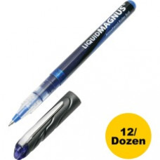 SKILCRAFT Free Ink Rollerball Pen - 0.5 mm Pen Point Size - Blue - 1 Dozen