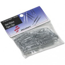 SKILCRAFT Paper Clips - No. 1 - 100 / Pack - Silver - Steel