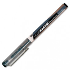SKILCRAFT Metal Clip Rollerball Pen - Medium Pen Point - Black Pigment-based Ink - 1 Dozen