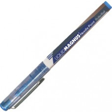 SKILCRAFT Metal Clip Rollerball Pen - Fine Pen Point - Blue Pigment-based Ink - 1 Dozen