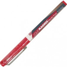 SKILCRAFT Metal Clip Rollerball Pen - Medium Pen Point - Red - 1 Dozen