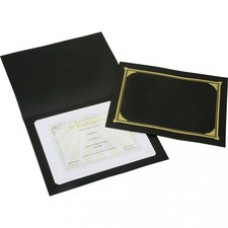 SKILCRAFT Gold Foil Cover Document Holders - Letter, A4 - 8 1/2