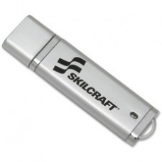 SKILCRAFT 4GB USB 2.0 Flash Drive - 4 GB - USB 2.0 - 30 MB/s Read Speed - 20 MB/s Write Speed - Silver - Lifetime Warranty