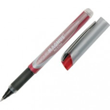 SKILCRAFT Liquid Magnus Grip Rollerball Pens - Fine Pen Point - 0.7 mm Pen Point Size - Red - 4 / Pack