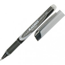 SKILCRAFT Liquid Magnus Grip Rollerball Pens - Micro Pen Point - 0.5 mm Pen Point Size - Black - 4 / Pack