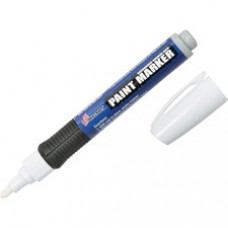 SKILCRAFT Oil-based Paint Markers - Medium Marker Point - Bullet Marker Point Style - White Oil Based Ink - 6 / Pack