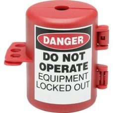 SKILCRAFT Plug Lockout Device w/Label - For Electrical Plug - Red