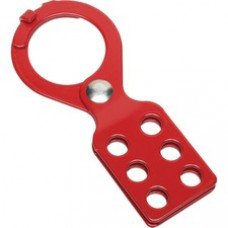 SKILCRAFT Lockout/Tagout Hasp - 6 Lock Support - Pry Resistant - Steel - Red