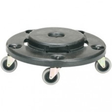 SKILCRAFT Round Dolly - 250 lb Capacity - 5 Casters - Plastic - 17.8