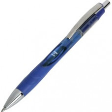 SKILCRAFT Vista Gel Ink Pen - Bold Pen Point - 1 mm Pen Point Size - Conical Pen Point Style - Retractable - Blue Gel-based Ink - Transparent Barrel - 1 Dozen