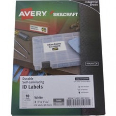 SKILCRAFT Avery Durable Self-Laminating ID Labels - 3 1/2