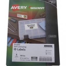SKILCRAFT Avery Durable Self-Laminating ID Labels - 3 5/16