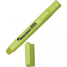 SKILCRAFT Fluorescent Gel Highlighter - Fluorescent Yellow Gel-based Ink - 4 / Pack