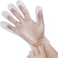 SKILCRAFT Stretch Hybrid Lightweight Gloves - Large Size - For Right/Left Hand - Polyethylene - Clear - Latex-free, Powder-free, Lightweight, Embossed Grip, Disposable - For Food Service, Food Preparation, Multipurpose - 200 / Box