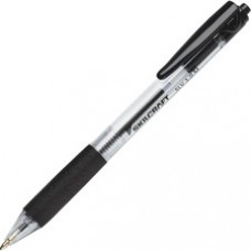 SKILCRAFT SLV-Performer Retractable Ballpoint Pen - Medium Pen Point - 1 mm Pen Point Size - Retractable - Black - Clear Plastic Barrel - 12 / Dozen
