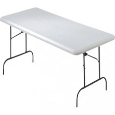 SKILCRAFT Blow-Molded Folding Table - Charcoal Top - Powder Coated Gray Base x 60