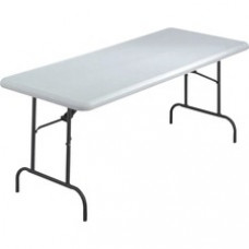 SKILCRAFT Blow-Molded Folding Table - Charcoal Top - Powder Coated Gray Base x 72
