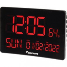 SKILCRAFT LED Self-set Digital Clock - Digital - Atomic - TAA Compliant