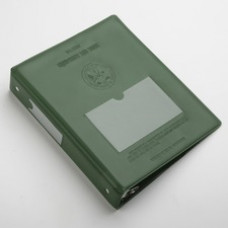 SKILCRAFT U.S. Army Equipment Log Book - 3 x Holes - Green - Vinyl - 1 / Each
