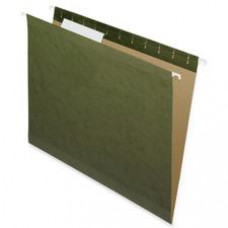 Nature Saver 1/3 Cut Hanging File Folders - Letter - 8 1/2" x 11" Sheet Size - 1/3 Tab Cut - Poly - Standard Green - Recycled - 25 / Box