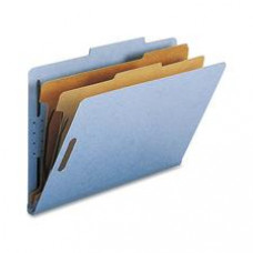 Nature Saver 2-divider Legal Classifciation Folders - Legal - 8 1/2" x 14" Sheet Size - 2" Fastener Capacity for Folder - 2 Divider(s) - 25 pt. Folder Thickness - Blue - Recycled - 10 / Box