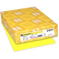 Astrobrights Laser, Inkjet Print Colored Paper - Laser, Inkjet Print - Letter - 8.5" x 11" - 24 lb Basis Weight - 89 g/m² Grammage - No - 500 / Ream - Lift-Off Lemon (yellow)