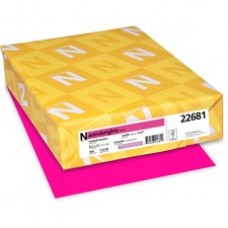 Astrobrights Inkjet, Laser Print Colored Paper - Letter - 8 1/2" x 11" - 24 lb Basis Weight - Smooth - 500 / Ream - Fireball Fuchsia