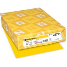 Astrobrights Laser, Inkjet Printable Multipurpose Card - Sunburst Yellow - 30% Recycled Content - Letter - 8 1/2