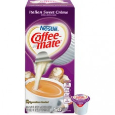 Nestlé® Coffee-mate® Coffee Creamer Italian Sweet Créme - liquid creamer singles - Italian Sweet Creme Flavor - 0.38 fl oz (11 mL) - 50/Box - 1 Serving