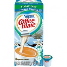 Nestlé® Coffee-mate® Coffee Creamer Sugar-Free French Vanilla - liquid creamer singles - French Vanilla Flavor - 0.38 fl oz (11 mL) - 50/Box