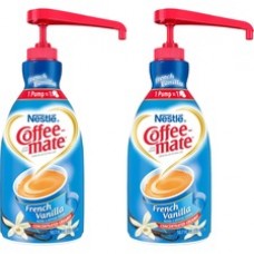 Coffee mate French Vanilla Flavor Concentrated Coffee Creamer Pump - French Vanilla Flavor - 50.72 fl oz (1.50 L) - 2/CartonBottle - 300 Serving
