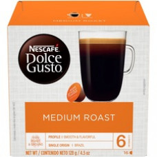 Nescafe Dolce Gusto Medium Roast Coffee - Compatible with Nescafe Dolce Gusto - Medium - 16 / Box