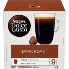 Nescafe Dolce Gusto Dark Roast Coffee - Compatible with Nescafe Dolce Gusto - Dark - 16 / Box