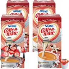 Coffee mate Cinnamon Vanilla Creme Flavor Liquid Creamer Singles - Cinnamon Vanilla Flavor - 0.38 fl oz (11 mL) - 200/Carton - 50 Serving