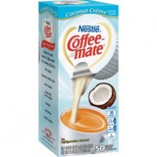 Coffee-Mate Coconut Creme Creamer Singles - Coconut Creme Flavor - 0.38 fl oz (11 mL) - 50/Box - 50 Per Box - 1 Serving