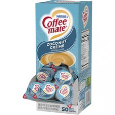 Coffee-Mate Coconut Creme Creamer Singles - Coconut Creme Flavor - 0.38 fl oz (11 mL) - 4/Carton - 50 Per Box - 1 Serving