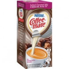 Coffee-Mate Salted Caramel Chocolate Creamers - Salted Caramel Chocolate Flavor Mini Cup - 50/Box - 1 Serving