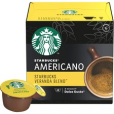 Starbucks® Coffee by NESCAFE Pod Veranda Blend Americano Nescafe Dolce Gusto Coffee - Compatible with Nescafe Dolce Gusto - Light - 3.6 oz - 12 / Each