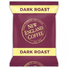 New England Portion Pack French Roast Coffee - Dark - 2.5 oz Per Pack - 24 / Carton