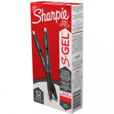 Sharpie S-Gel Pens - 0.5 mm Pen Point Size - Retractable - Red Gel-based Ink - 1 Dozen