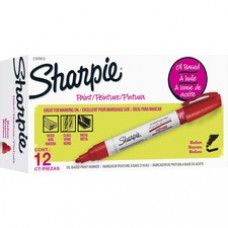 Sharpie Oil-based Paint Markers - Medium Marker Point - Red Oil Based Ink - 1 Dozen