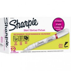 Sharpie Oil-based Paint Markers - Medium Marker Point - White Oil Based Ink - 1 Dozen