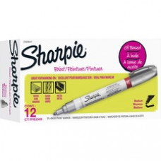 Sharpie Oil-based Paint Markers - Medium Marker Point - Gray Oil Based Ink - 1 Dozen