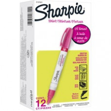 Sharpie Oil-based Paint Markers - Medium Marker Point - Pink Oil Based Ink - 1 Dozen