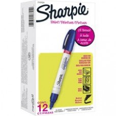 Sharpie Oil-based Paint Markers - Medium Marker Point - Blue Oil Based Ink - 1 Dozen