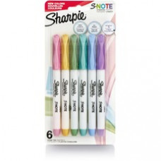 Sharpie S-Note Marker - Chisel Marker Point Style - Mild Assorted - 6 / Pack